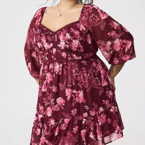 Mini Shirred-Bodice A-Line Dress